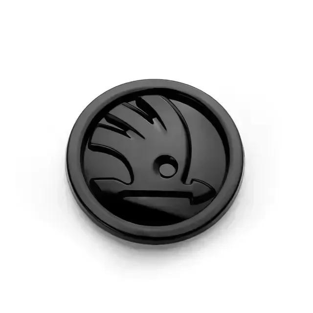 Skoda ABS Car Badge S Logo for Octavia Rapid Fabia YETI A7 Superb KAMIQ Scala VRS Front Rear Tail Trunk Sticker Auto Accessory YI2