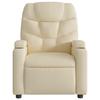Vidaxl Reclining Massage Armchair, Cream, Fabric Upholstered