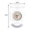 Antique Double Sided Wall Clock Silent Iron Faced Hanging Round Quiet for Hallway