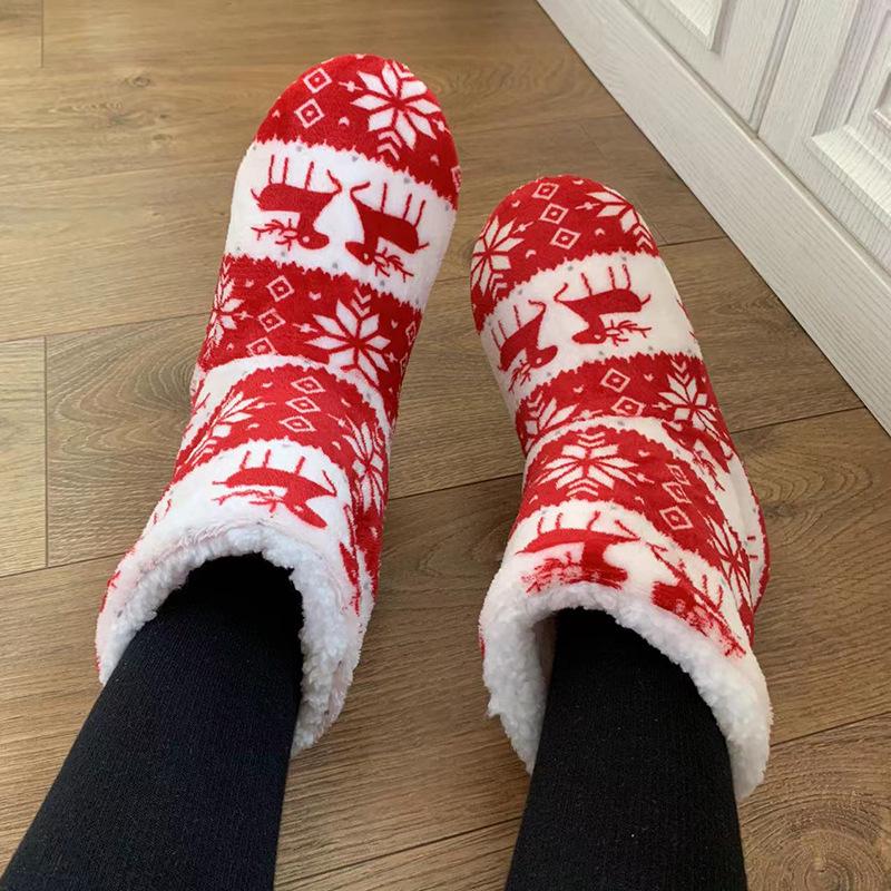 Christmas Series Indoor Cotton Slippers: Cozy Winter Floor Shoes for Men and Women