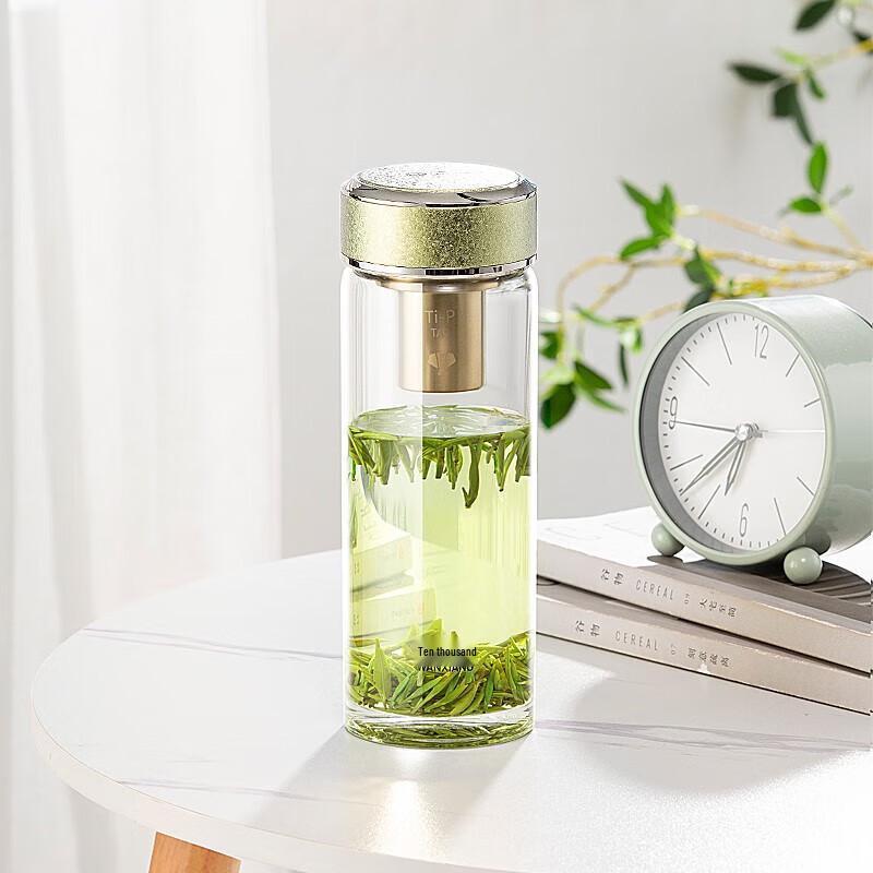 WANXIANG Portable Borosilicate Glass Tea Cup