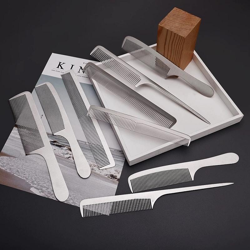 JINGRUIXIANG Professional Stainless Steel Barber Comb K9