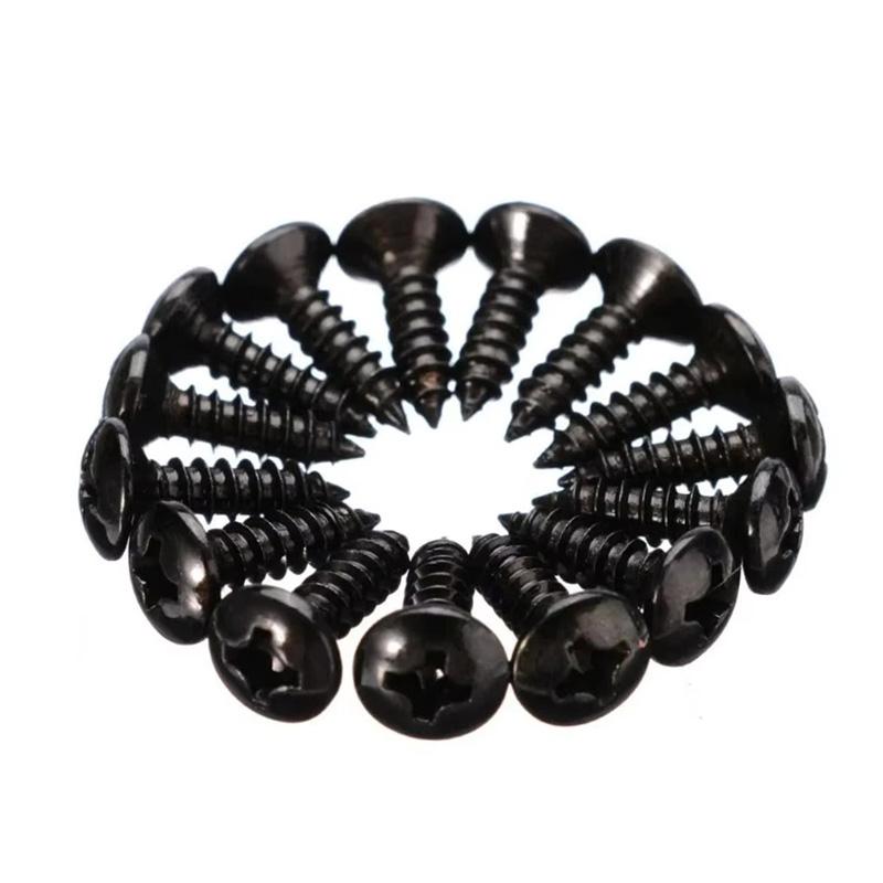 50/100pcs Electric Guitar Pickguard Screws Multiple Colors For Guitar Bass Metal Fixed Cover Plate Screw Guitar Accessories TMZ