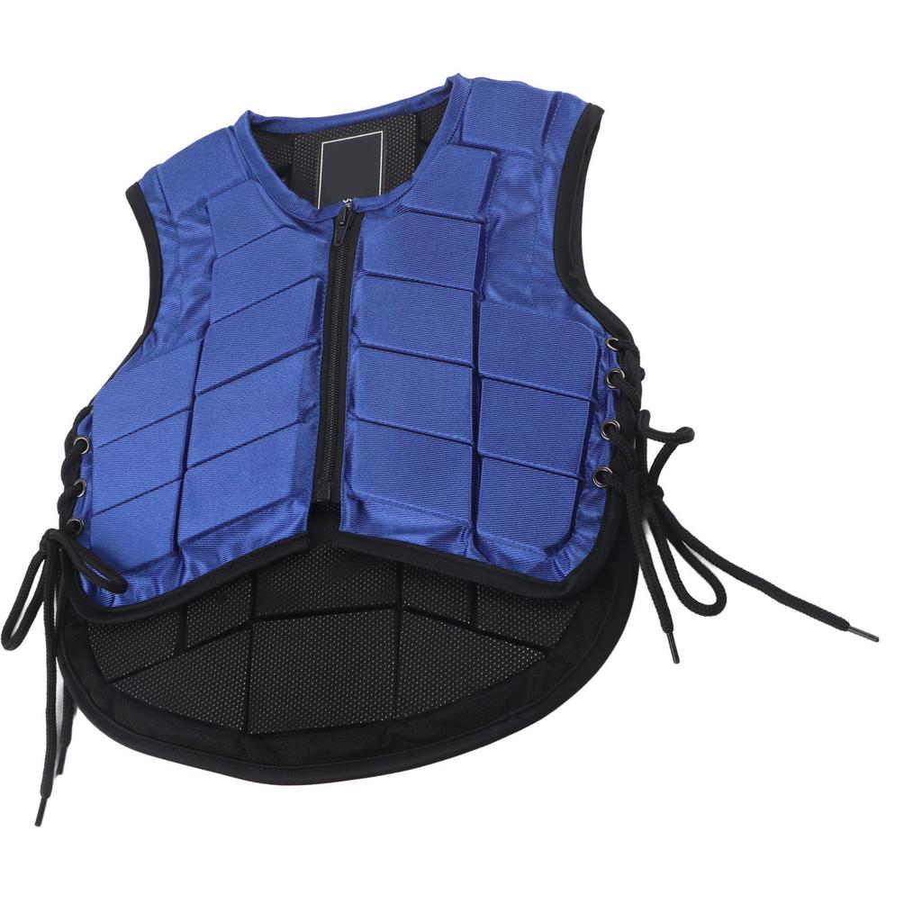 Kids Equestrian Vest Foam Padded Horse Riding Protective Gr Body Protector Blue