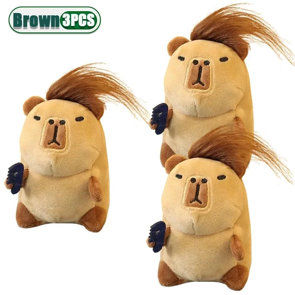 1-20PCS Kawaii Plush Capybara Pendant Capybara Plush Keychain Bag Pendant Gift for Children Photography Accessories