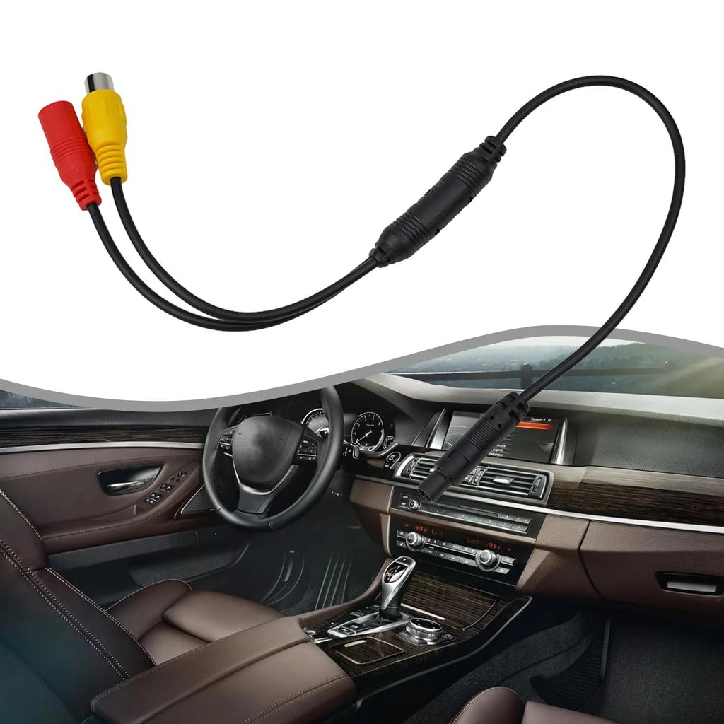 Car CVBS Male To 4 Pin Female Conversion Cable For Rear View Mirror DVR Parking Backup Camera Connection Cable