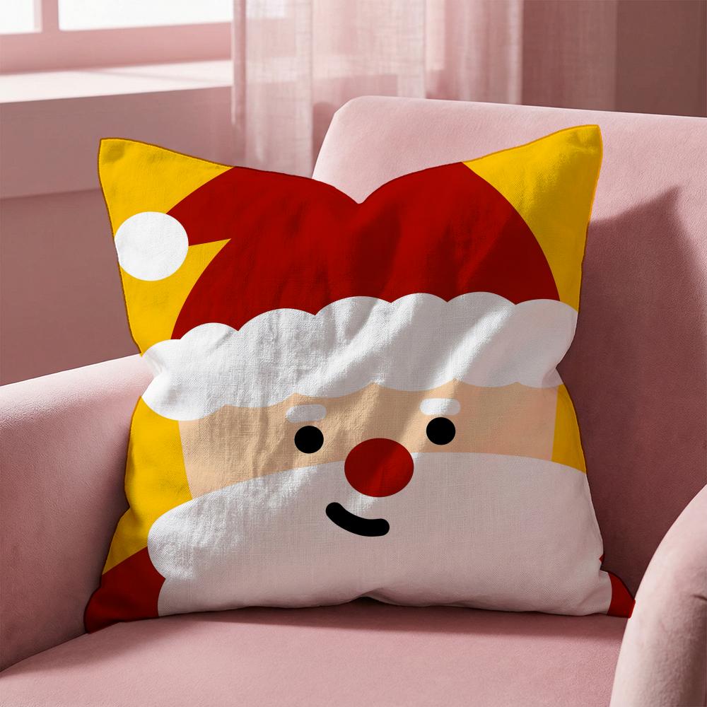 

Christmas Illustrations Cushion Cover Multi-Scene Pillow Cover for Home & Car - Reversible, Soft & Durable for Daily Use 30cmx30cm