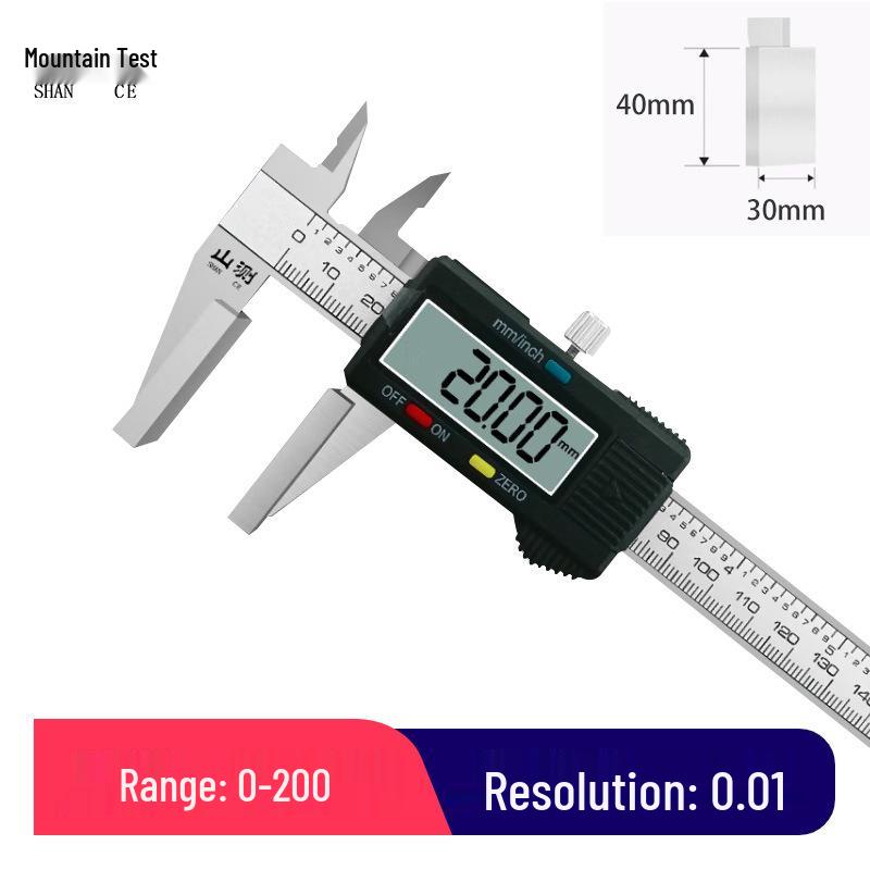 High Precision Digital Vernier Caliper for Wire Rope Measurement, 0-150mm/200mm/300mm