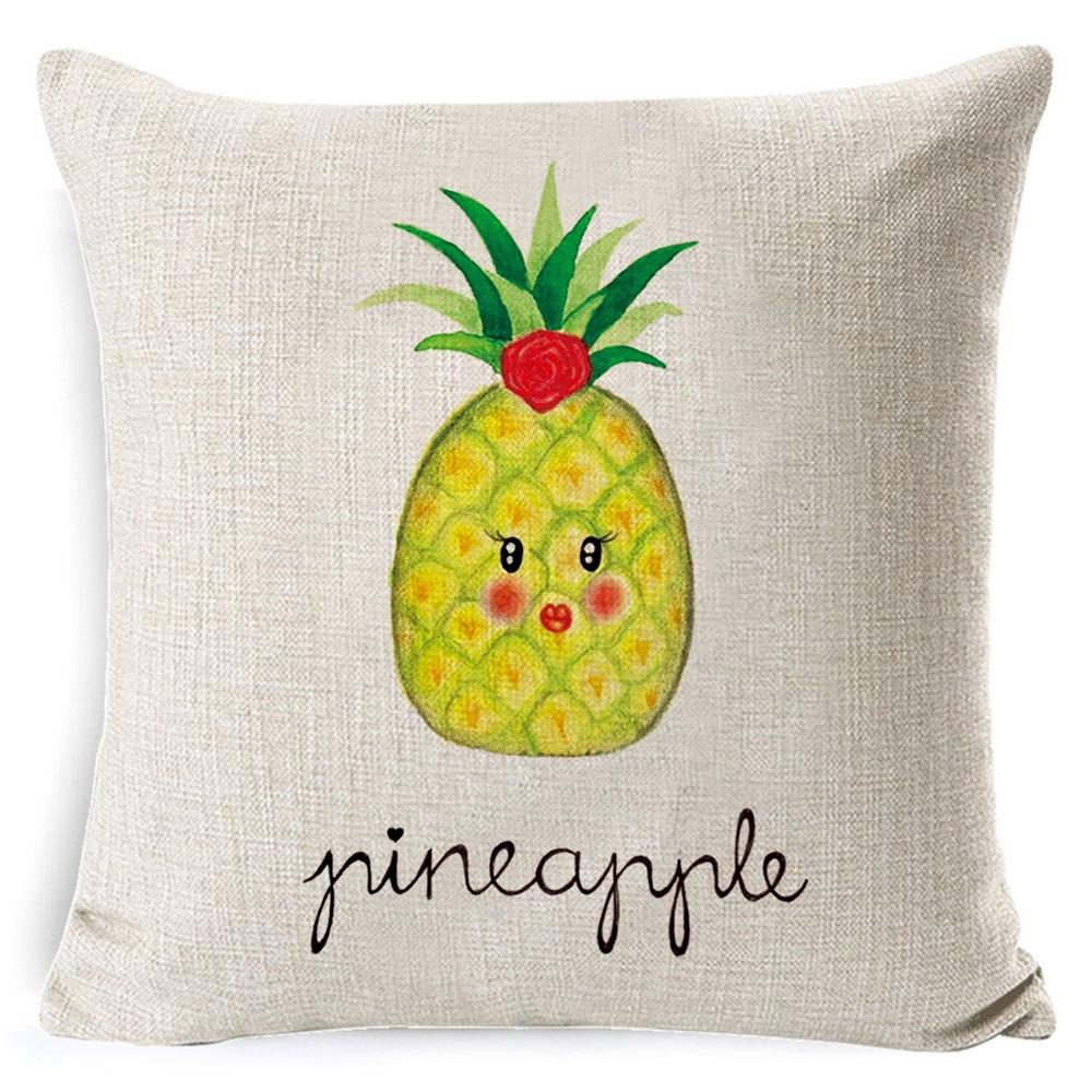 Summer Fruit Polo New Nordic Simple Throw Pillow Cover Linen Cushion Cover Pillow Cover