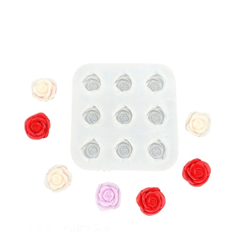 Food Grade Silicone Rose Mold For Chocolate Soap Candle Making Crafting Reusable Decoration Tool Baking Mould