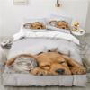 Border collie Bedding Set for Kids Boys, Cute Dog Cat Printed Duvet Cover Set, Twin/Full/Queen/King Bed Linen 200x200 140x200