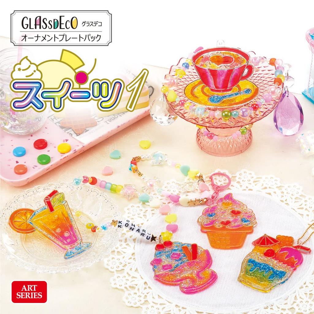 Yamato Glass Deko-Zierplatten-Set, 6 Platten, Süßigkeiten 1, GDP-W1