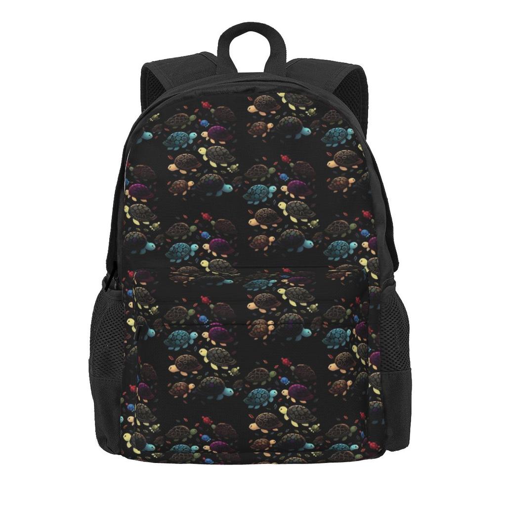 Ocean Turtles Backpack Lovely Starfish Streetwear Backpacks Boy Girl Trekking Lightweight High School Bags High Quality Rucksack