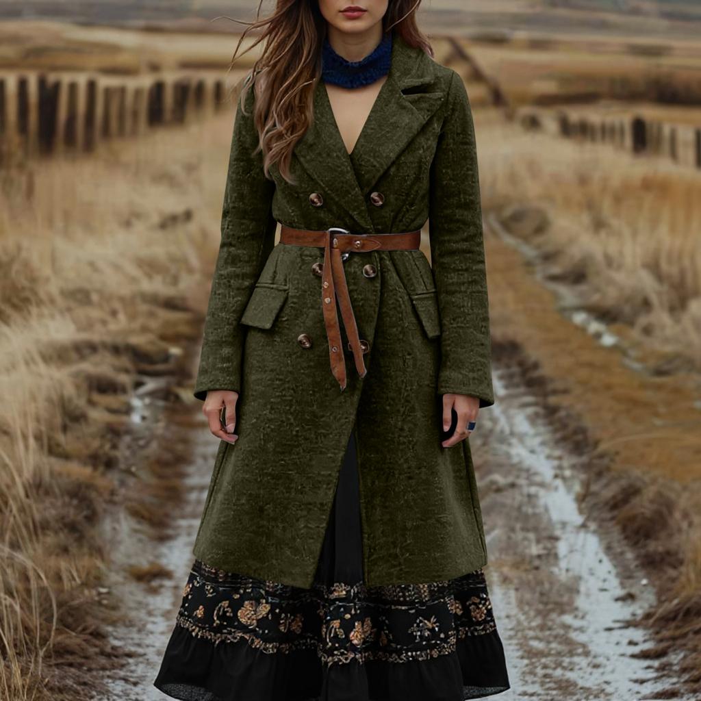 Women's Fashion Jacket Casual Solid-color Long-sleeved Cardigan Long Coat