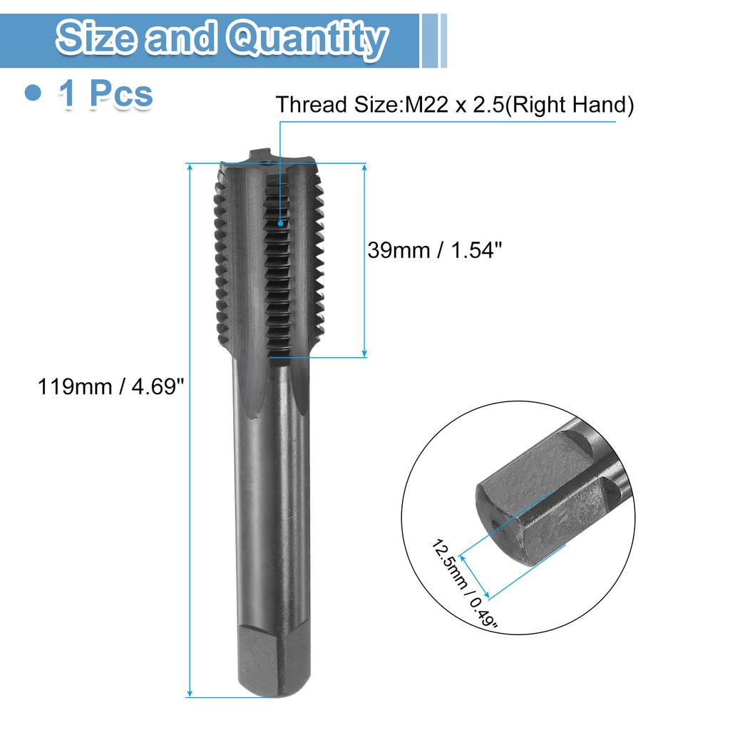 M3.5 M5 M6 M7 M8 M9 M20 M22 Straight Flute Thread Tap Nitride Coated Screw Tapping Tool