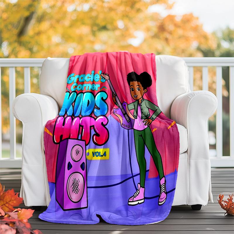 Gracie's Corner Theme Printed Blanket,Perfect for Couch, Bed, Travel & Outdoor Use | Machine Washable, Cozy & Durable.