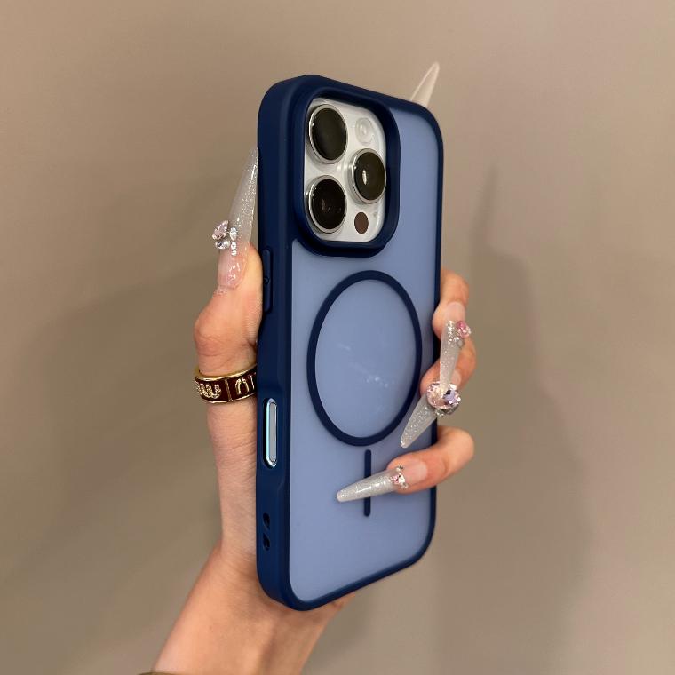 Luxury For Magsafe Wireless Charging Transparent Matte Case For iPhone 11 12 13 14 15 16 Pro Max Magnetic Clear Bumper Cover