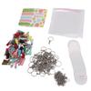 380 Pezzi Portachiavi Acrilici Vuoti Kit Artigianale DIY con Nappe Anellini Cartoncino per Progetti Regali Personalizzati