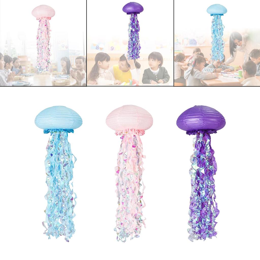 Creative Jellyfish Paper Lantern Decor Under The Sea Party Bright and Beautiful for Home Wedding Birthday Party Girls Children
