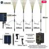 Solar-Powered Dandelion Firework LED Lights with Remote Control for Camping