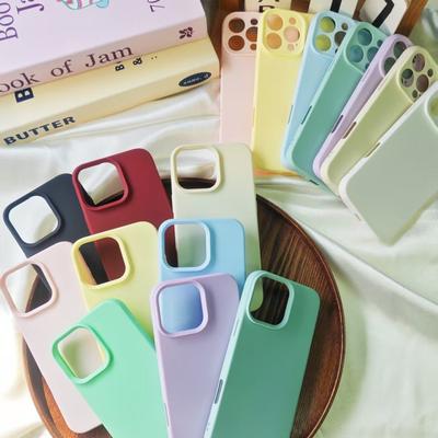 Large Hole Candy Solid Color Glutinous Rice Phone Case Compatible with Apple 17/16 Pro Max Phone Protective Cover Material Full Coverage