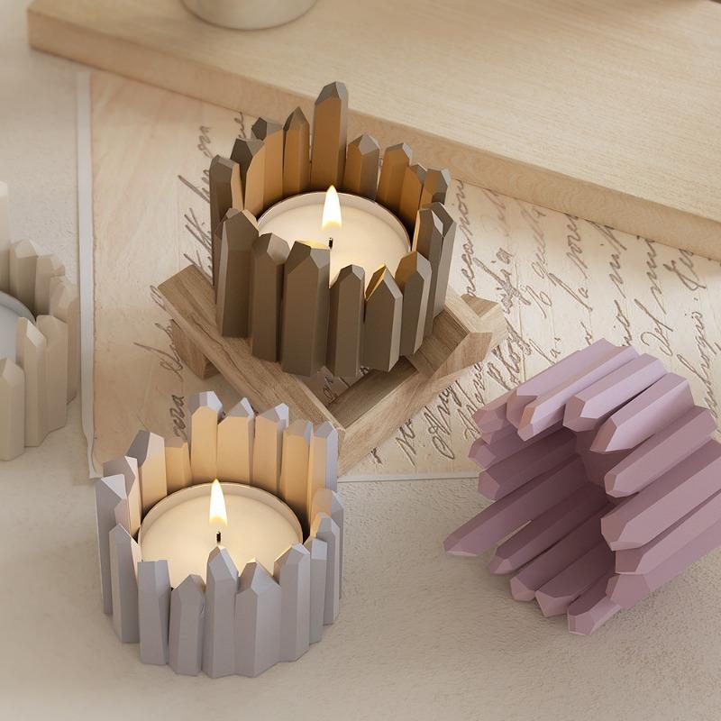 DIY úložný box na svíčky, cementová forma, křišťálová epoxidová úložná krabice, silikonová forma, ručně vyráběná kulatá forma na dózu svíček