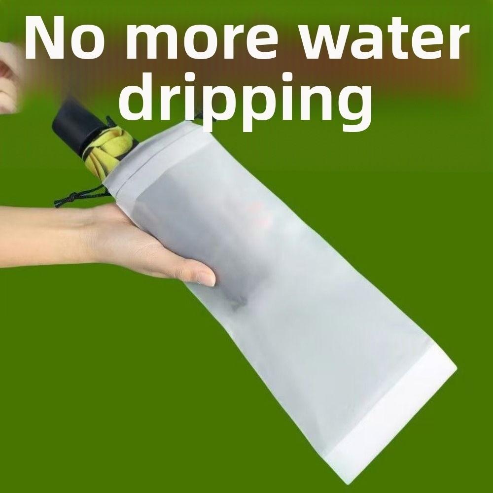 Translucent Collapsible Umbrella Cover Oxford Cloth Multi-purpose Waterproof Reusable Travel Bag 13*33cm Drawstring Pouch