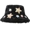 Plush Bucket Hat Women American Star Basin Hat Bucket Hat