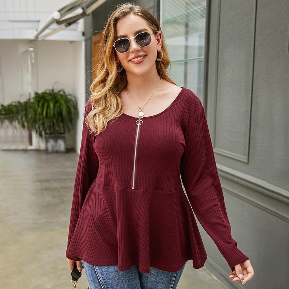 Long Sleeve Tunic Shirt Loose Tops 