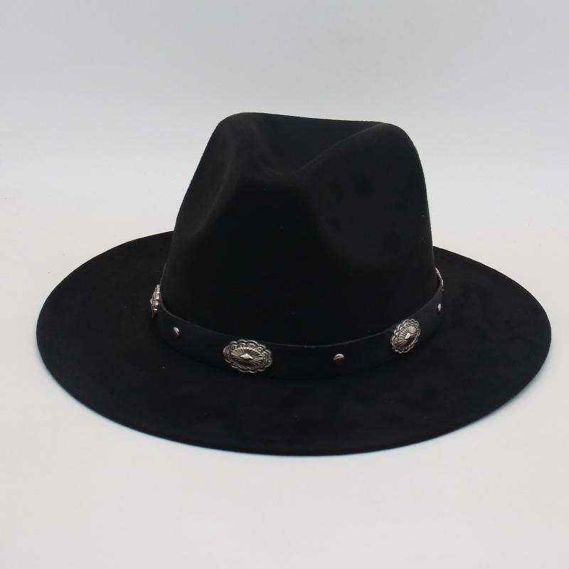 Simple Ethnic Style Headband Retro Top Hat Direct Supply Jazz Cowboy Hat