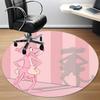 1pc Pink Panther Shadow Office Round Area Rug, Under Office Chairs Bedroom Living Room Home Decor, Available In Various Sizes1