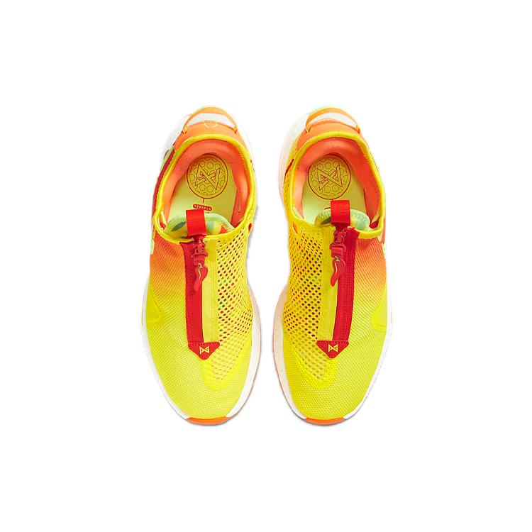 New Nike PG 4 EP Mid Top Color Matching Yellow/Red CD5082-601(S-BOX)