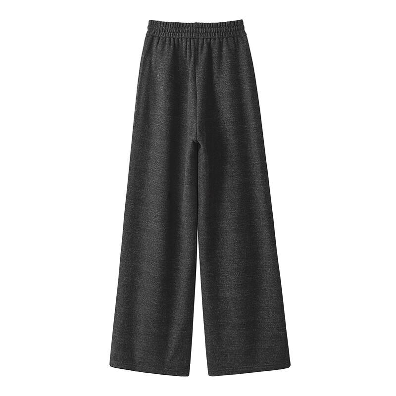 Siboshe Women's High-Waisted Wide-Leg Casual Fleece Pants