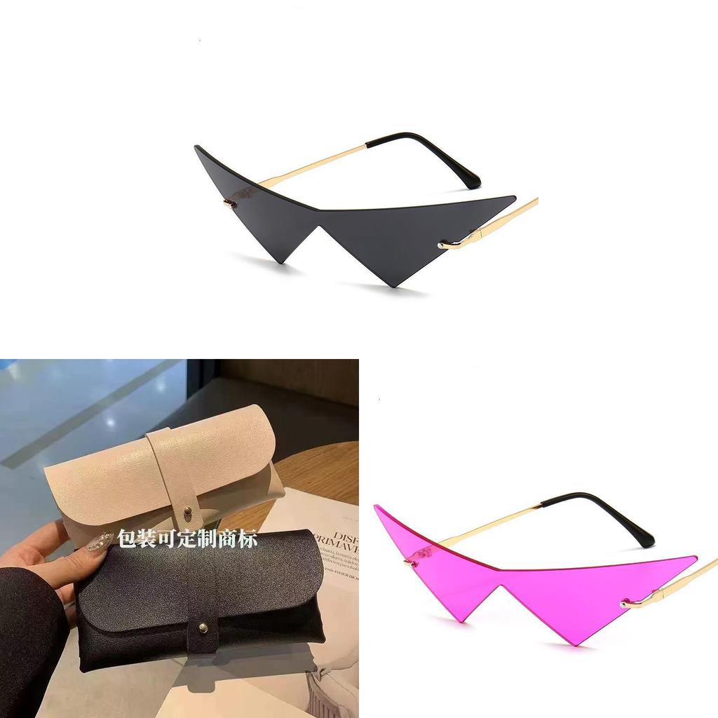 New Large Triangle Sunglasses For Men Women With Uv400 Protection Fashion Streetwear Outdoor Sport