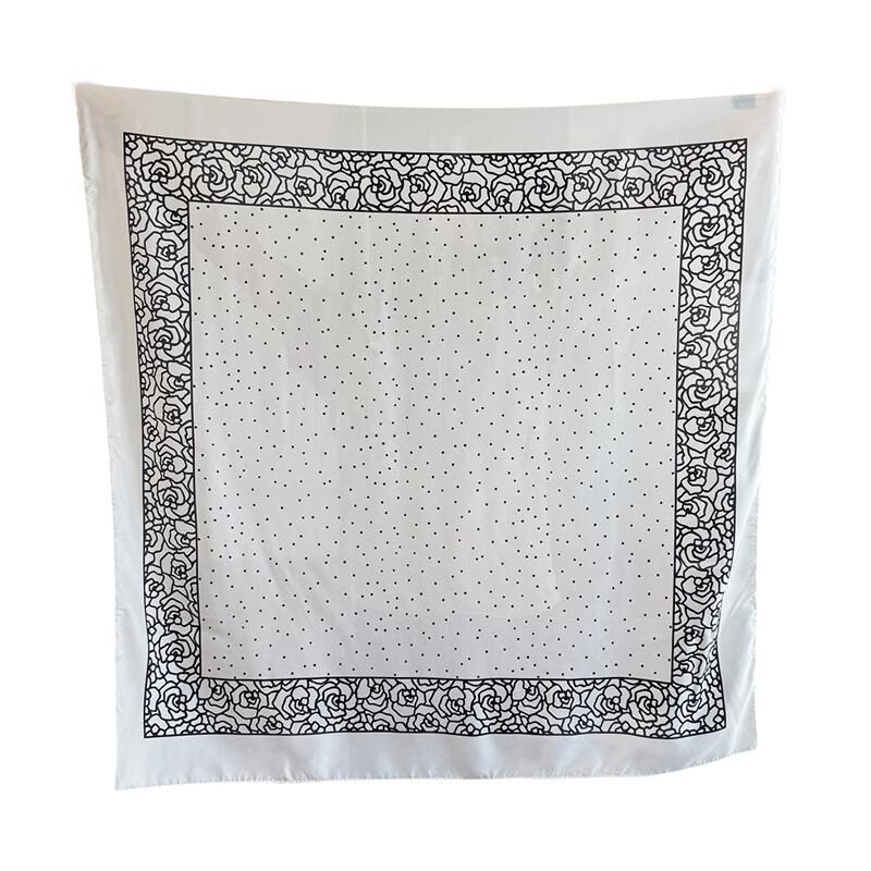 NINA SOLOR Lightweight 100% Mulberry Silk Square Scarf