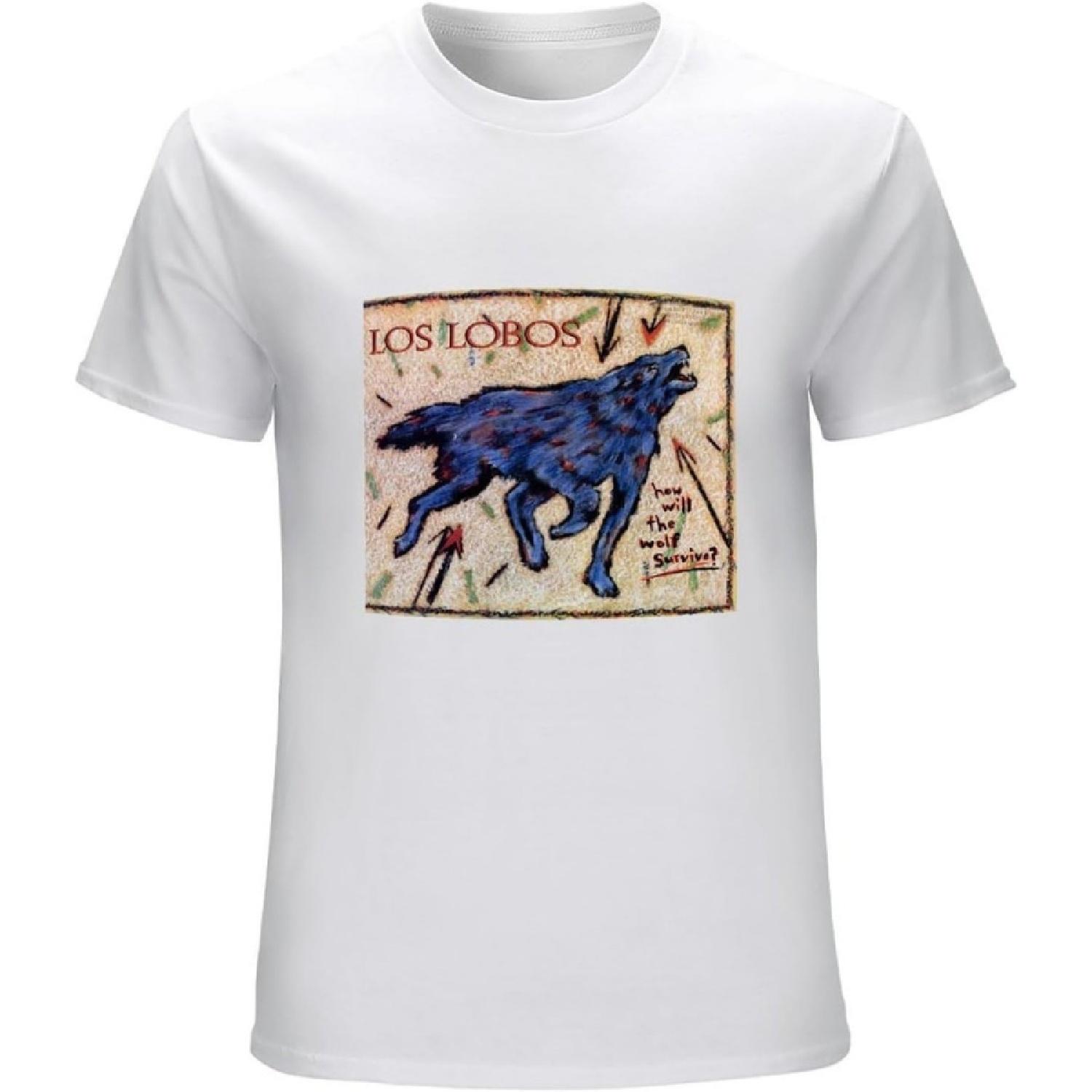 AOXINDA Los Lobos T Shirt How Will The Wolf Survive Vinyl Cover T-Shirt White XXXXXL белый