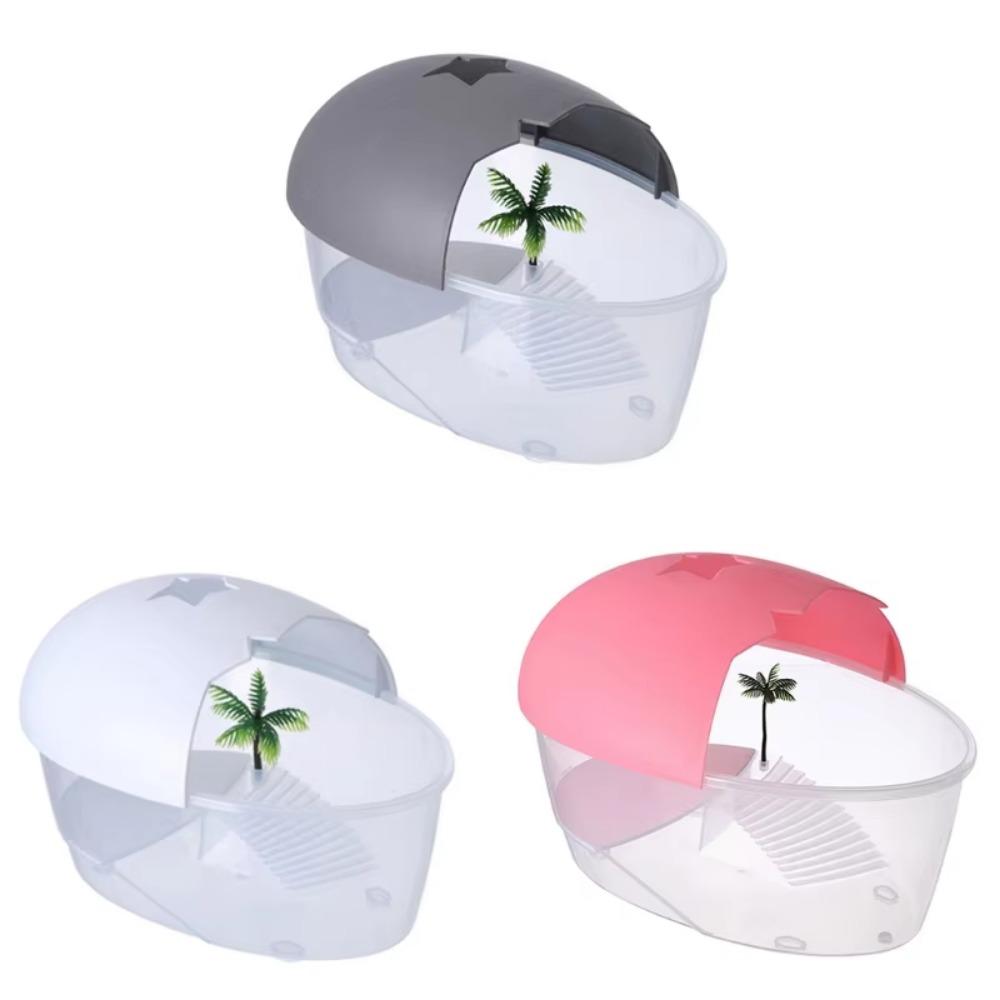 With Cover Turtle Hydroponic Box Recyclable Egg-shape Container Box  Terrarium Habitat