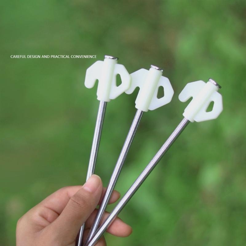 Canopies Stake Alloy Tent Peg with Luminously Head Yard Lawns Peg Outdoor Campings Stake for Fixings Tent Tarps Awnings