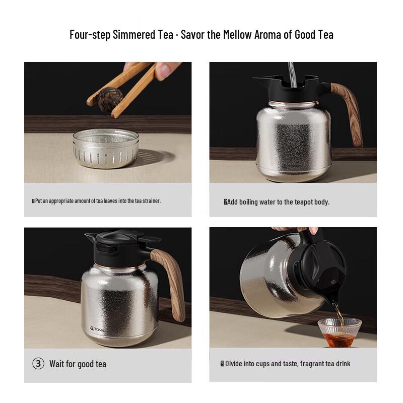 TOMIC Smart Temperature Display Tea Pot