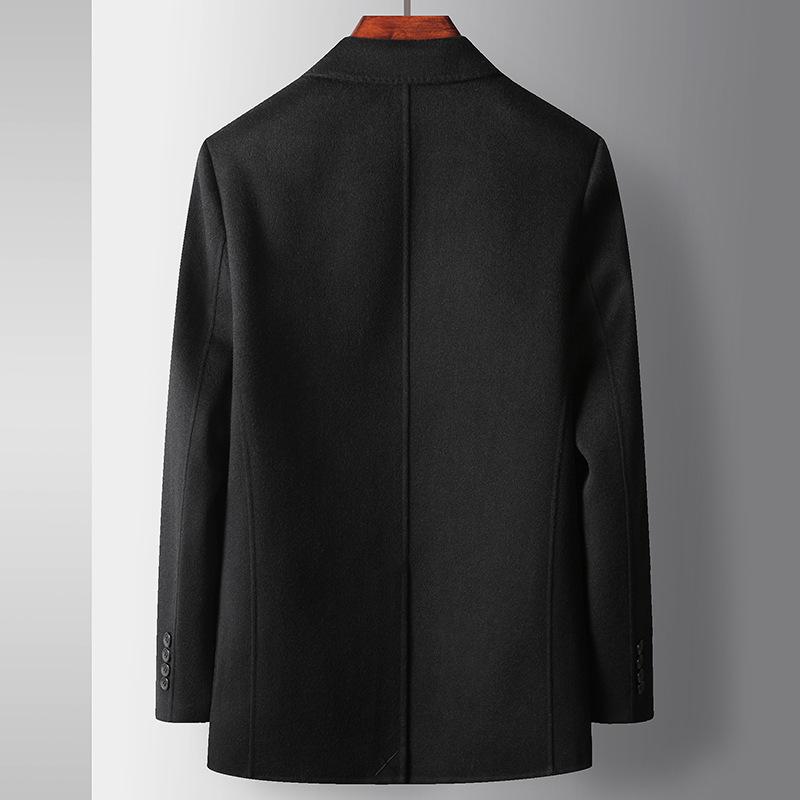 Men's Woolen Suit Autumn and Winter Wool Business Single West Unloading White Goose Down Liner Double-sided Woolen Thermal Jacket