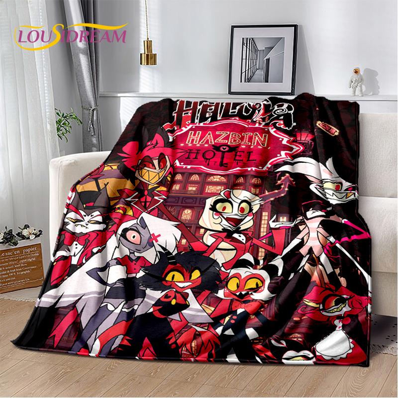 2025 H-Hazbin Hotel Charlie Cartoon Soft Blanket,Soft Throw Blanket for Home Bedroom Bed Sofa Picnic Travel Cover Child Gift