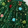Toddler Baby Girl Christmas Dress Star Sequin Layered Tutu Tulle Dress Girls Cake Smash Xmas Tree Dresses