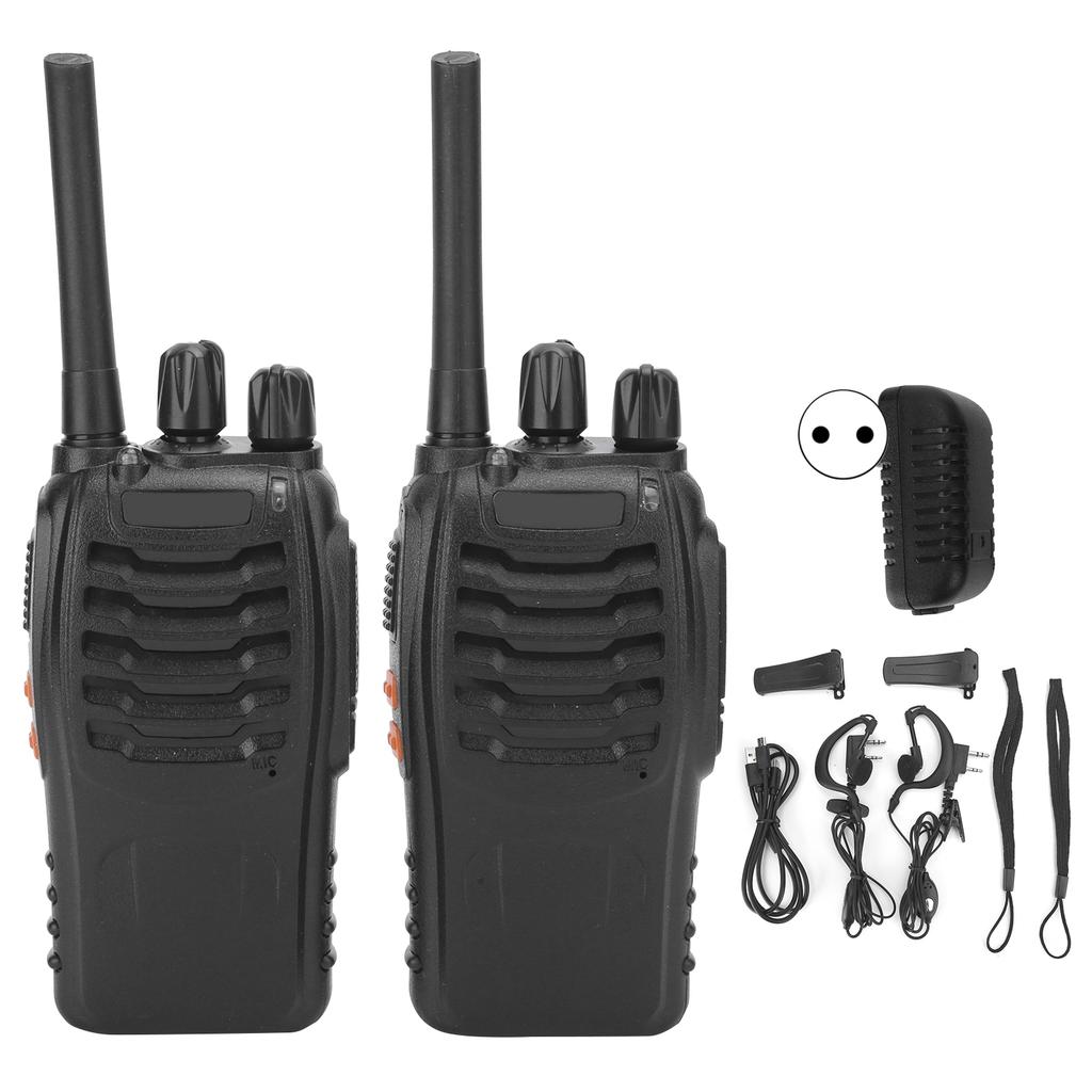 2 buc Walkie Talkie pentru Baofeng BF‑888H 400‑470MHz 16CH Încărcare USB Walkie Talkie Portabil Mufă UE