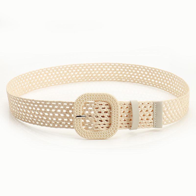 

Au Ruofeng женский ремень Sweet Mori женский соломенный плетеный ажурный пояс декоративный джинсовый ремень для платья женский