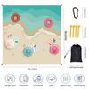 Portable Foldable Picnic Mat with Printed Pattern Lightweight Polyester Fabric Sandproof Beach Blanket with Storage Bag and Stakes for Outdoor Use