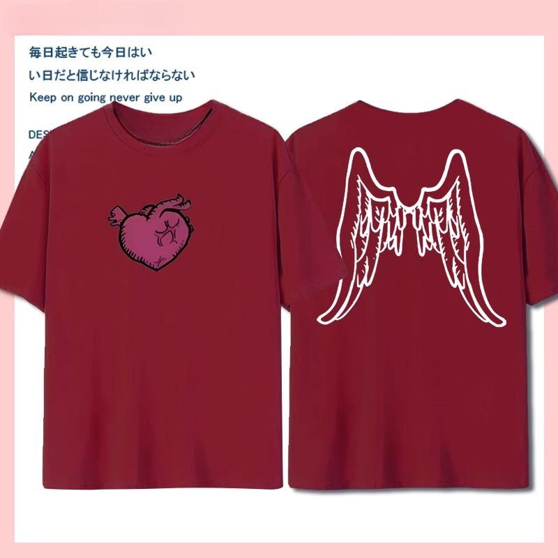 Hatsune Deco27: A Sad Girl's Desire and Fantasy Merchandise, Pure Cotton Short-sleeved T-shirt, 2D Half-sleeved Summer