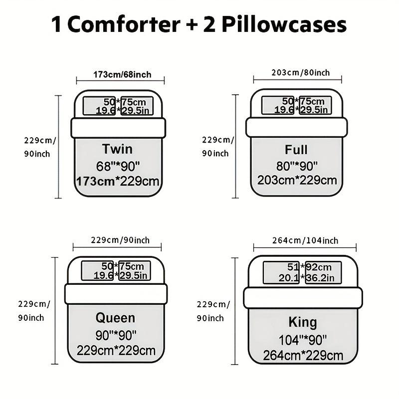 chadly 3pcs Super Soft Fashion Sense Of Technology Grid Thickening Quilt Set (1 Comforter +2 Pillowcases Without Core)