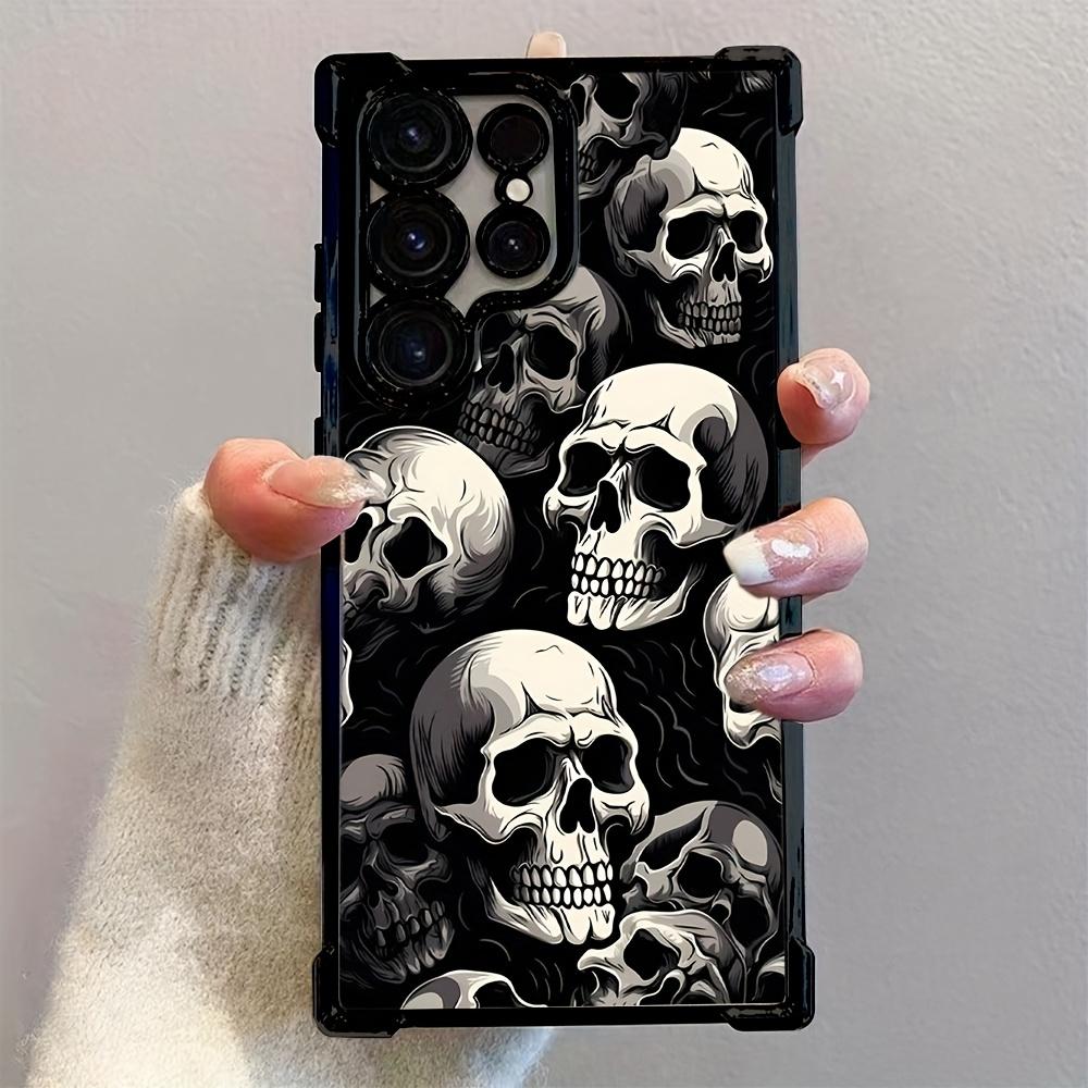 Skull pattern phone case suitable for Galaxy S25 Ultra For Xiaomi 14 Pro For Redmi Note 13 For POCO X6 PRO anti drop back cover