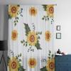 Sunflower Pattern Sheer Curtains For Living Room Kids Bedroom Tulle Curtains Kitchen Window Treatment Drapes
