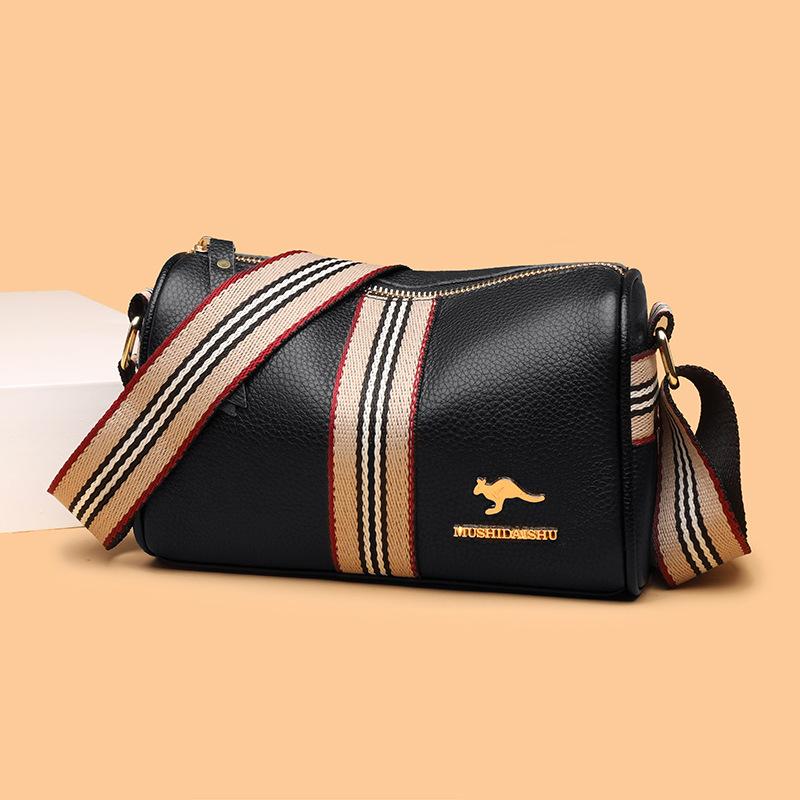

Leather Women S Bag Wide Shoulder Strap Fashion Leather Shoulder Bag Crossbody Pillow белый